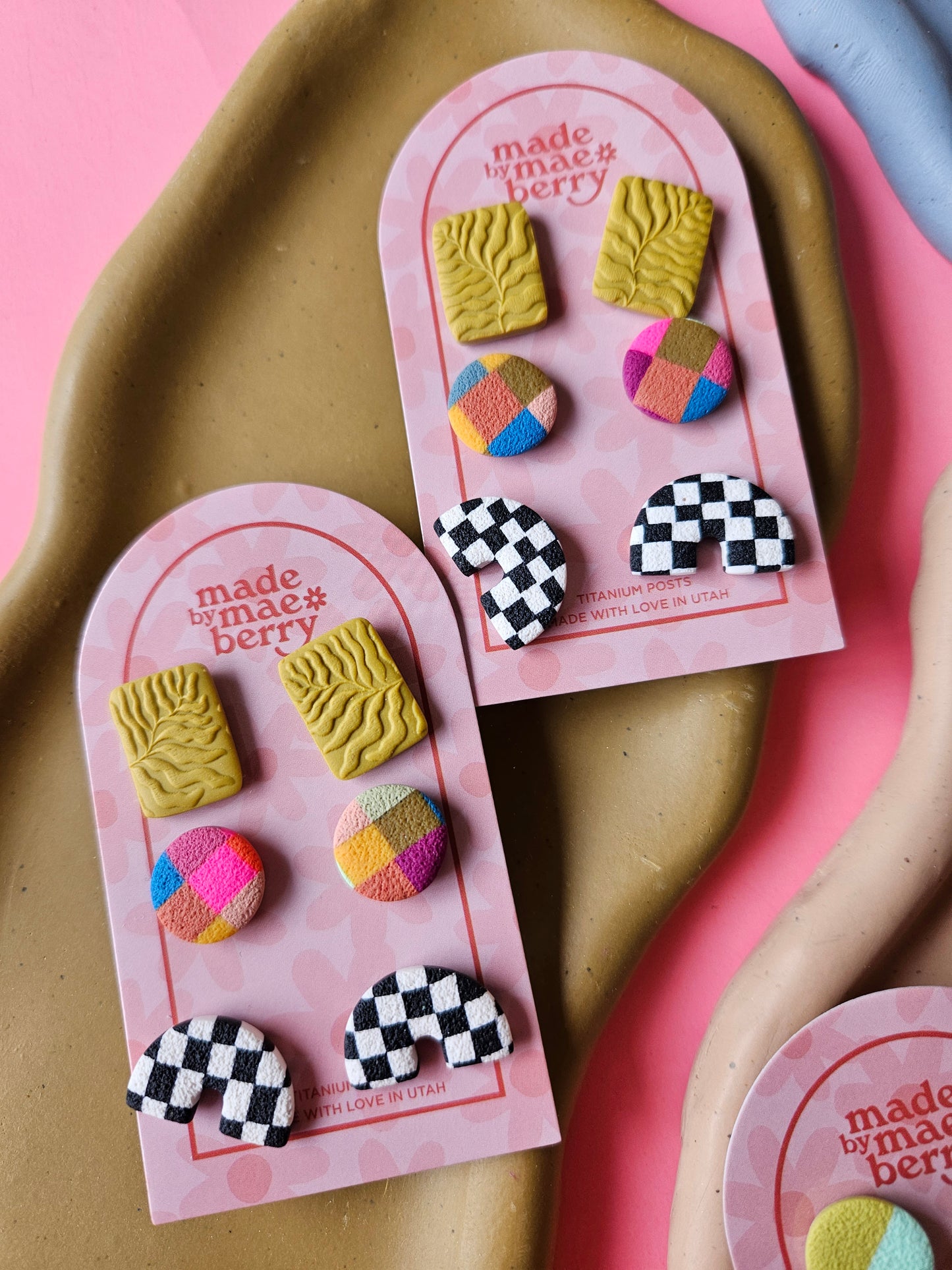 Stud Pack of 3 Small Earrings