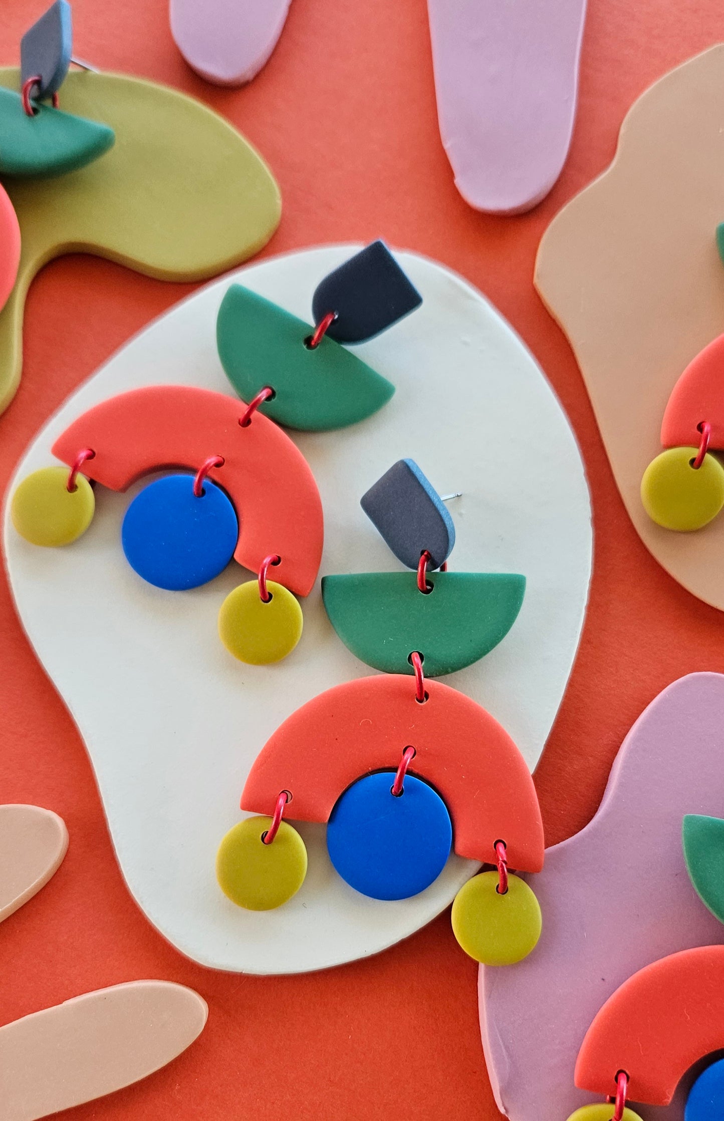 Color Block Ophelia's Bold Statement Earrings
