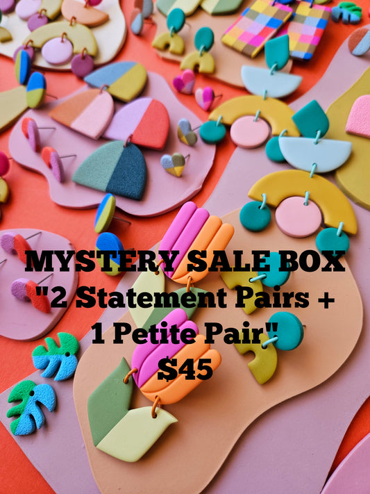 MYSTERY BOX SALE 2 Pairs of Statement Earrings + 1 Petite Pair