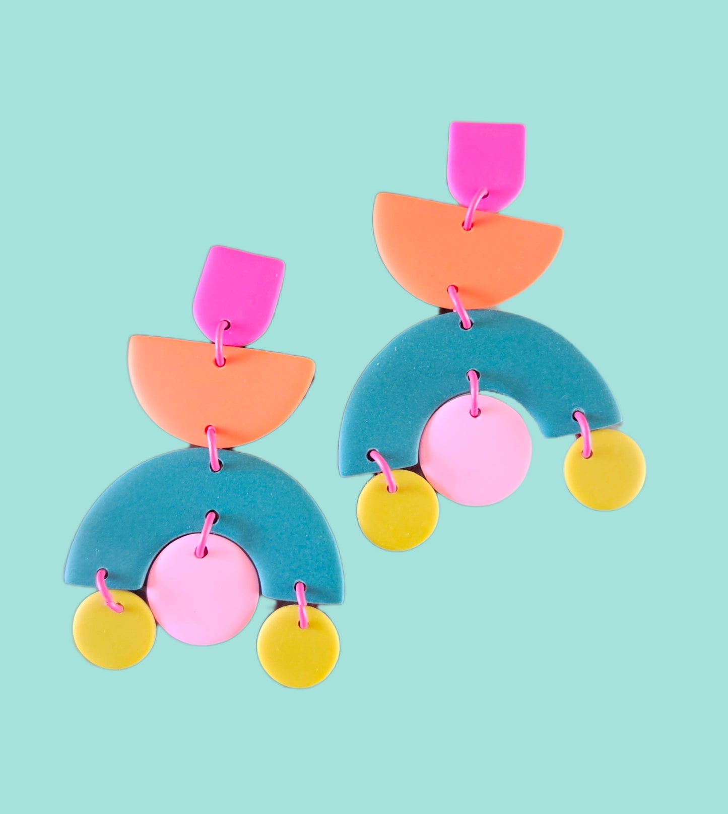 Color Block Ophelia's Bold Statement Earrings