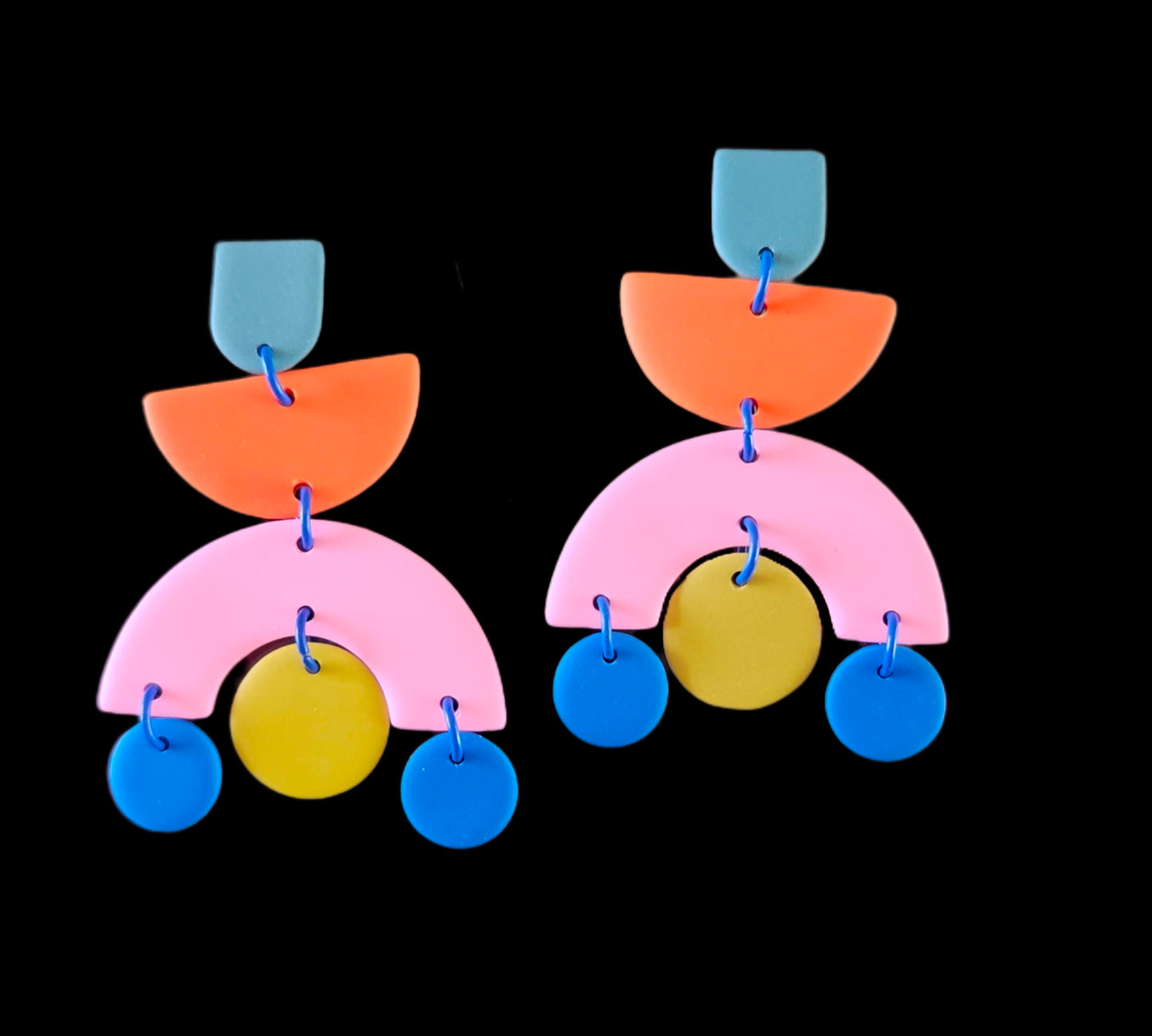 Color Block Ophelia's Bold Statement Earrings