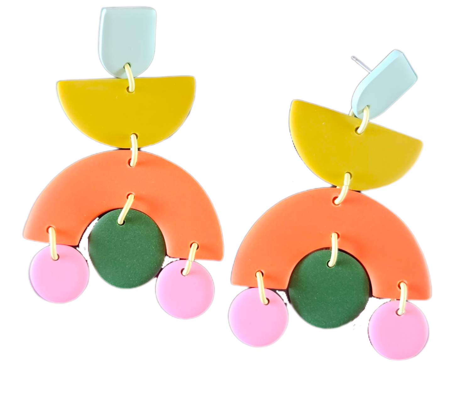 Color Block Ophelia's Bold Statement Earrings
