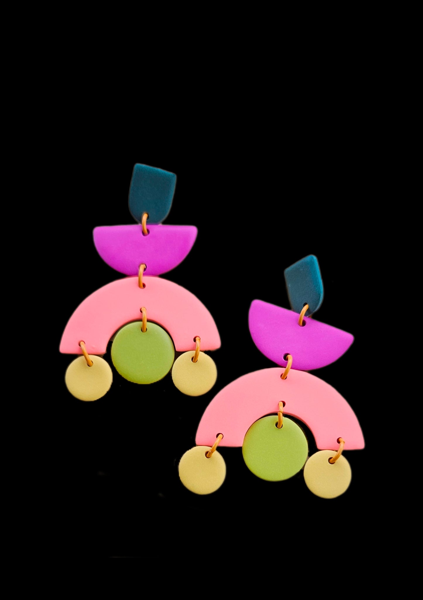 Color Block Ophelia's Bold Statement Earrings