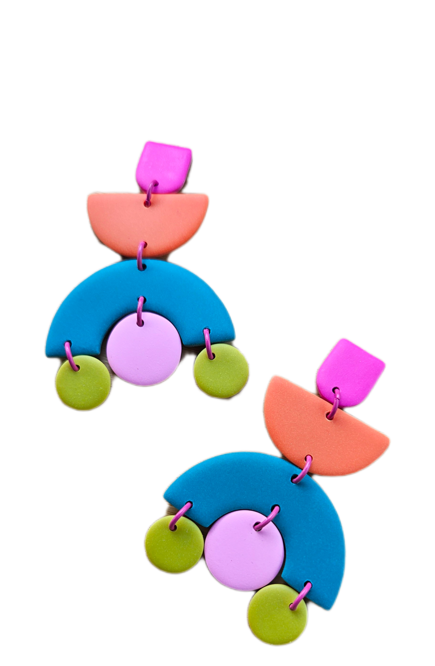 Color Block Ophelia's Bold Statement Earrings