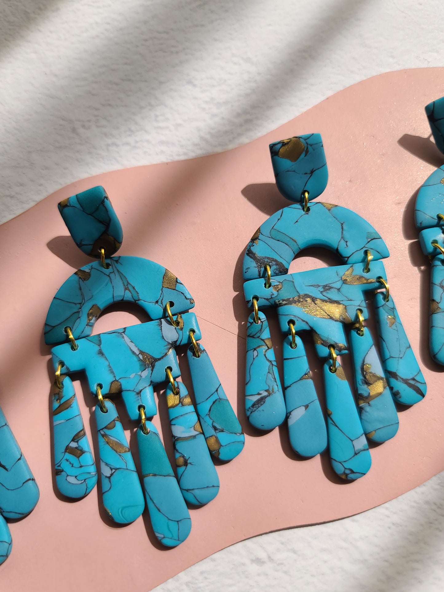 PRE ORDER The Nina Faux Turquoise Statement Earring