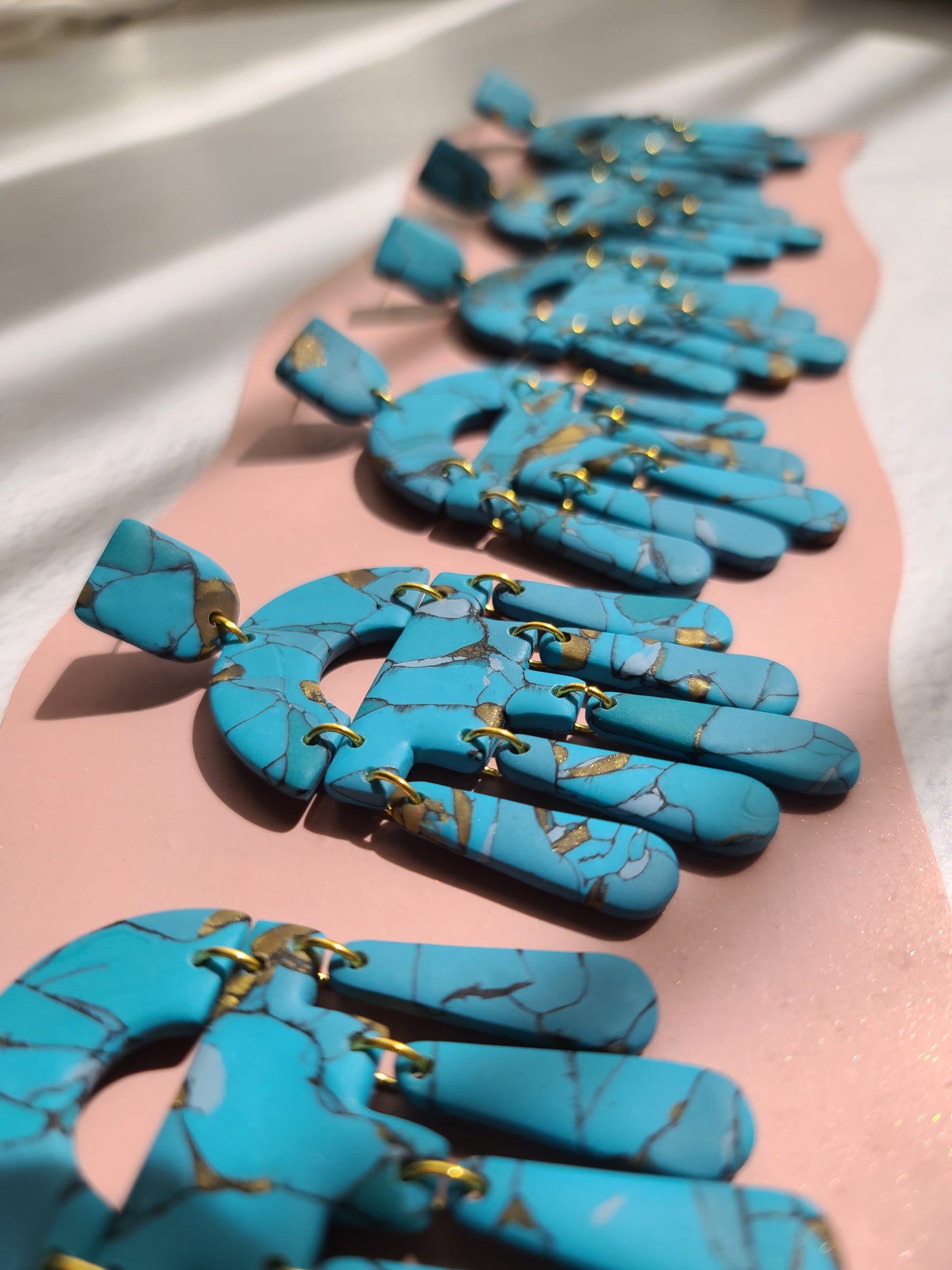 PRE ORDER The Nina Faux Turquoise Statement Earring