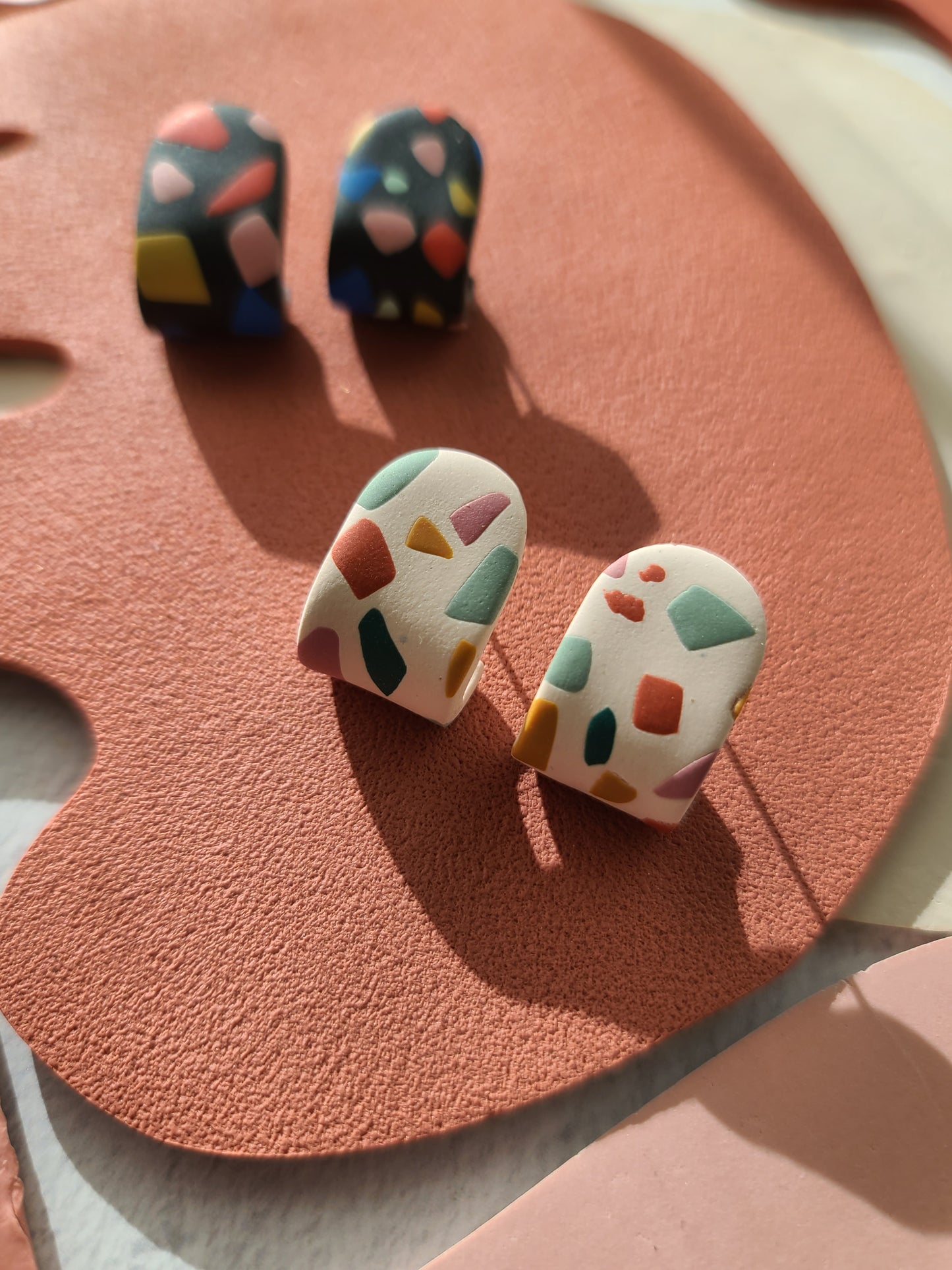 PRE ORDER Terrazzo Huggie Hoops