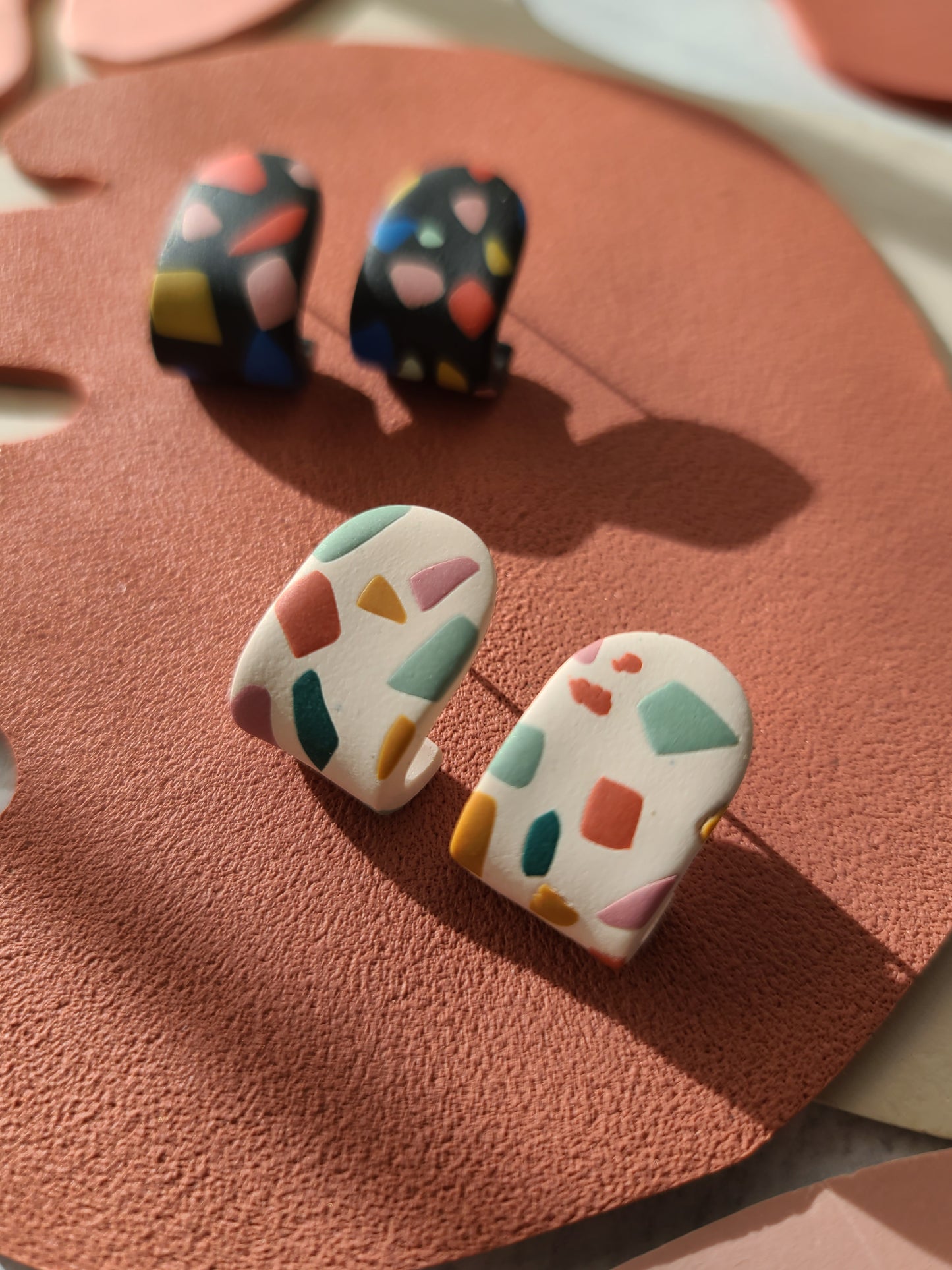 PRE ORDER Terrazzo Huggie Hoops