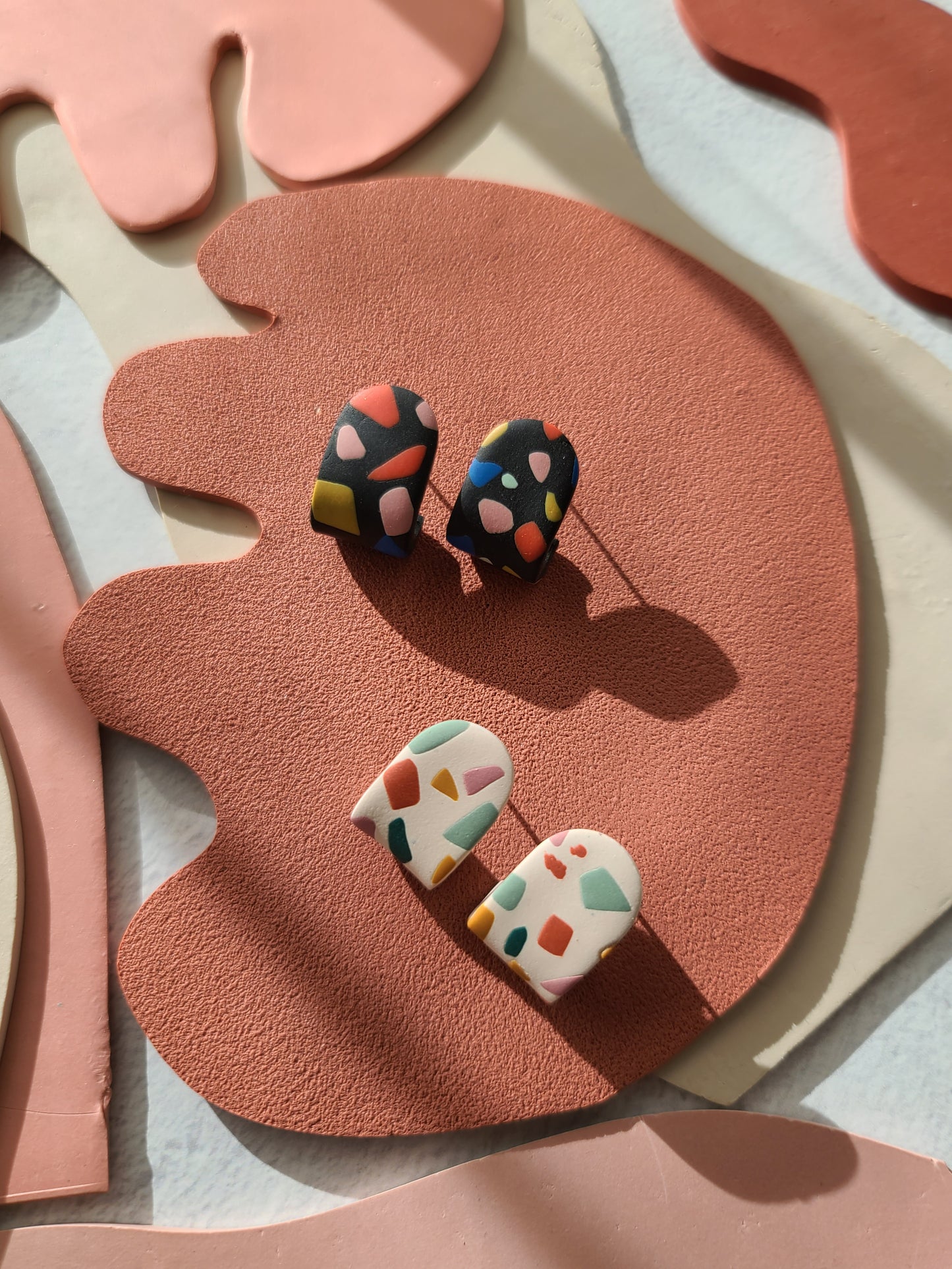 PRE ORDER Terrazzo Huggie Hoops