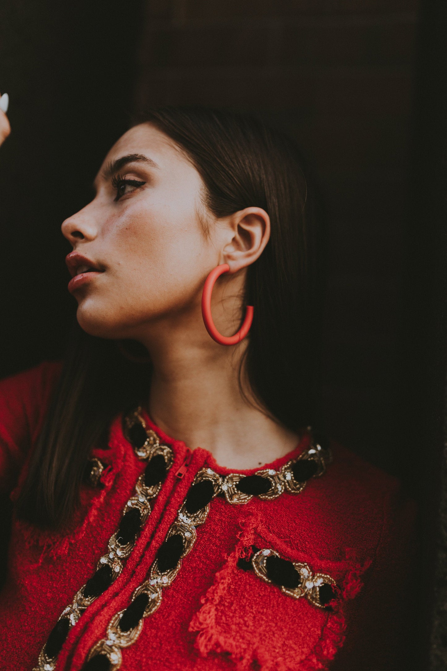 Big Ass 2.5" Hoops Polymer Clay Earrings