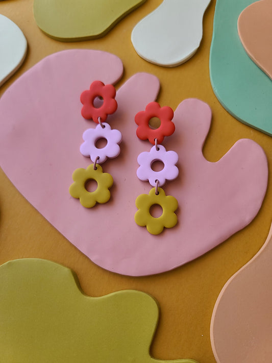 The Daisy Chain Earring in Warm Tones