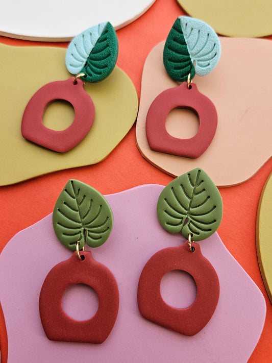 "The Alex" Potted Plant Polymer Clay Earrings