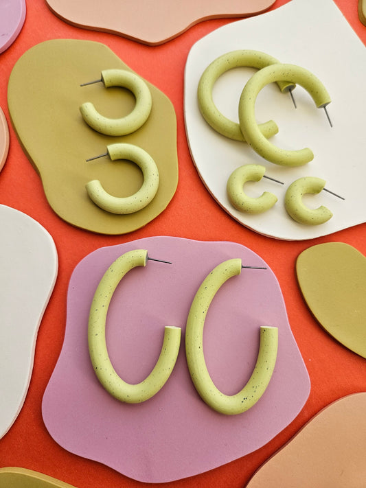 Speckled Pear LMT ED Fall Color Polymer Clay Hoops