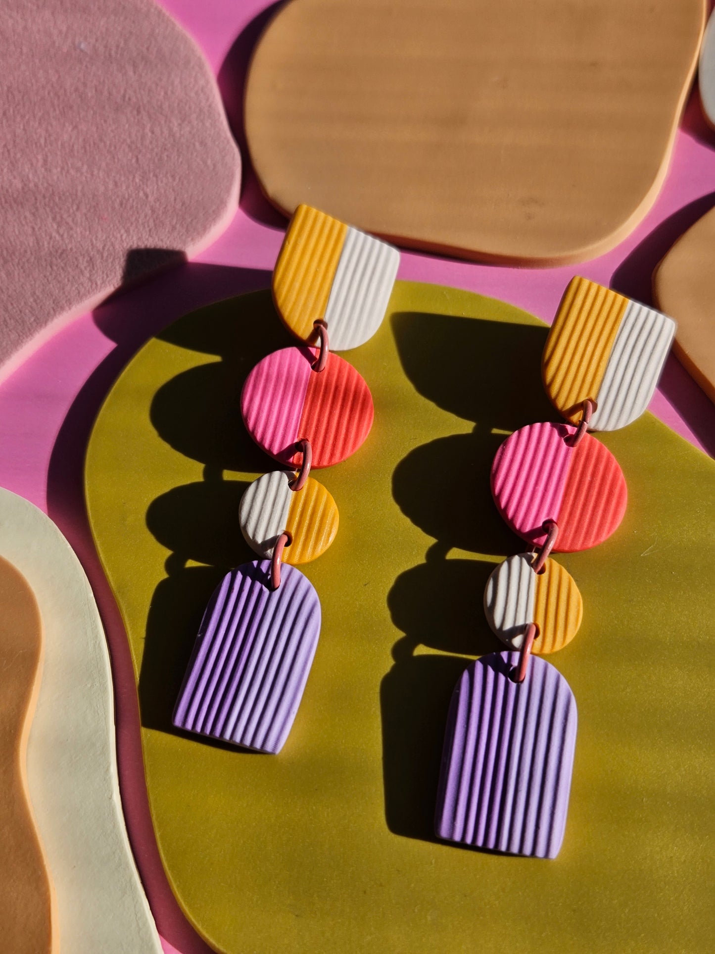 "The Alma" Color Block Statement Earring Emily Van Hoff Collab Collection