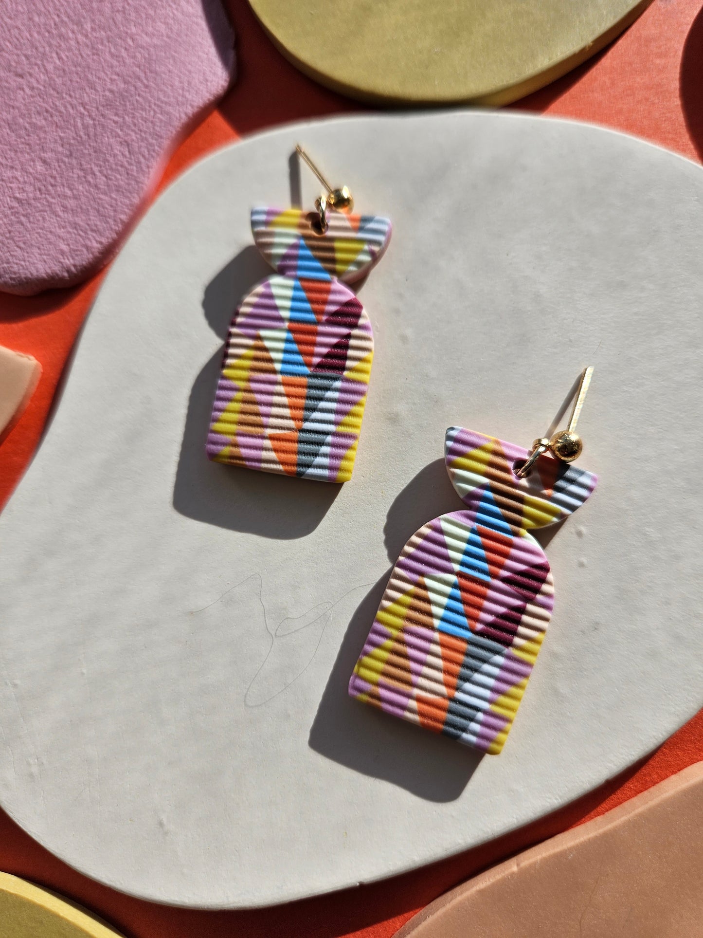"THE PETRA" Emily Van Hoff Collection Quilted Earrings