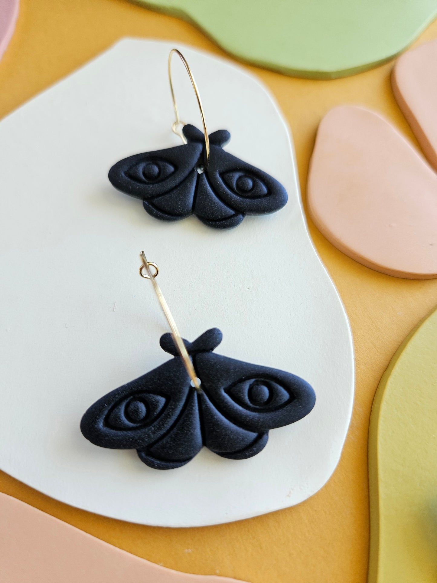 Black Moth Earrings