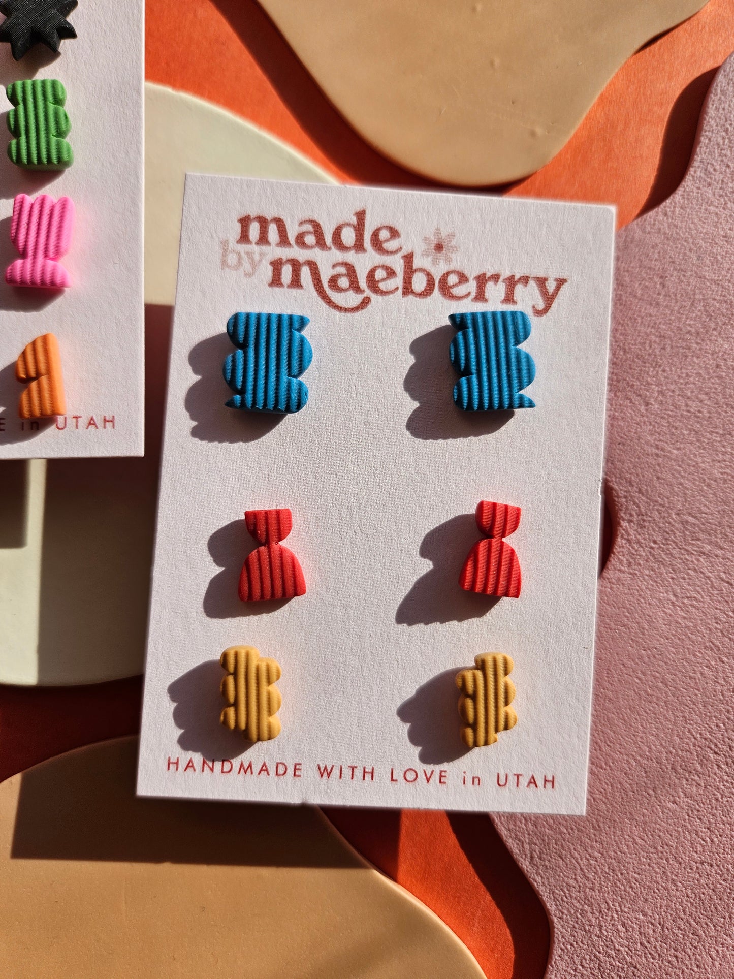 Lisa Congdon Limited Edition Shapes Stud Set Polymer Clay Earrings