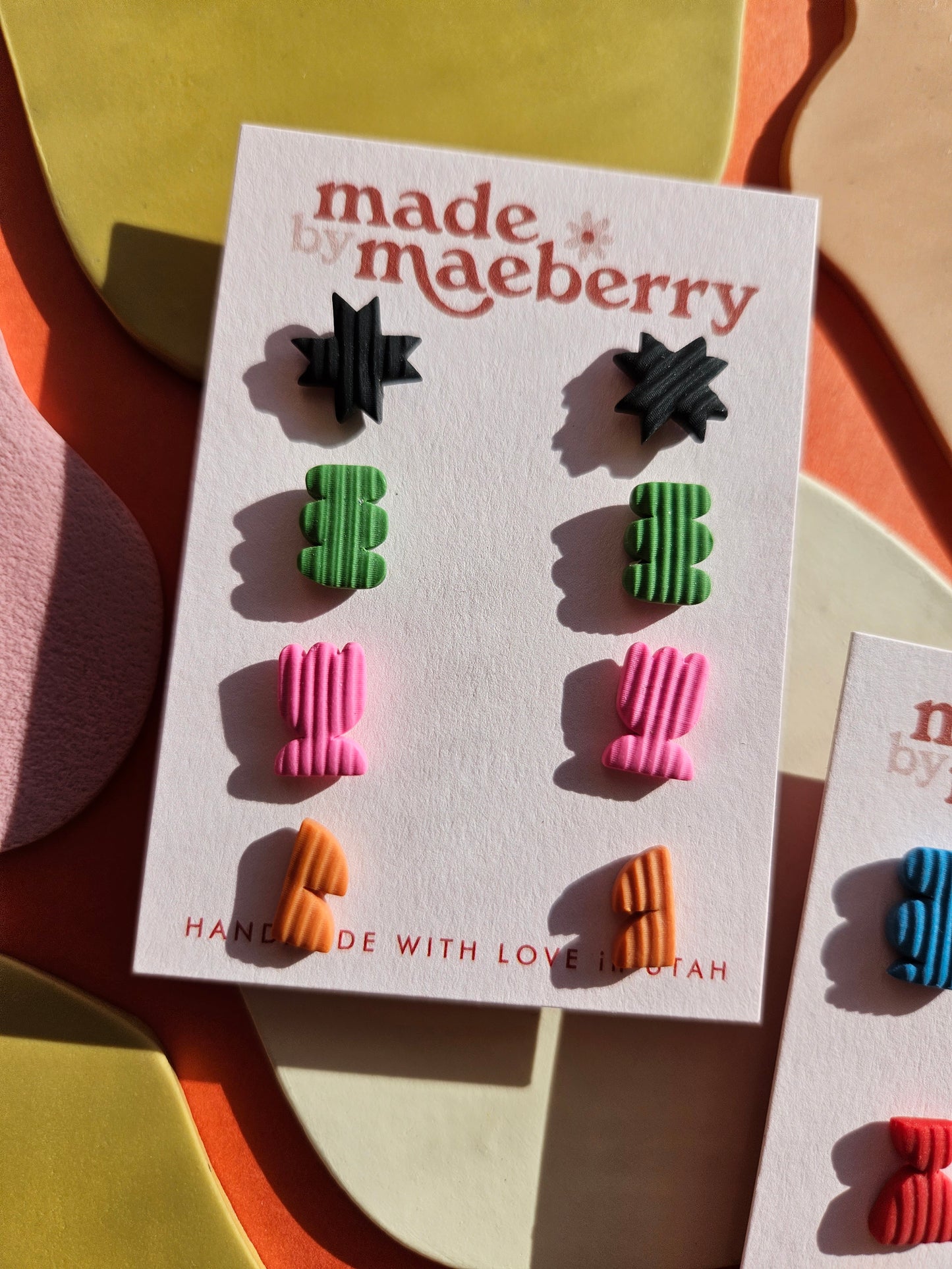 Lisa Congdon Limited Edition Shapes Stud Set Polymer Clay Earrings