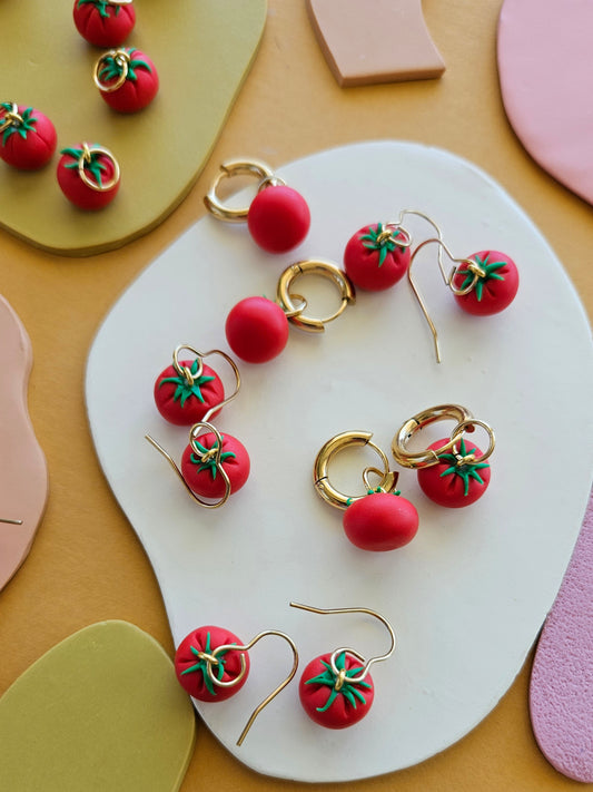 Tomato Charm //  Tomato Charm Earrings
