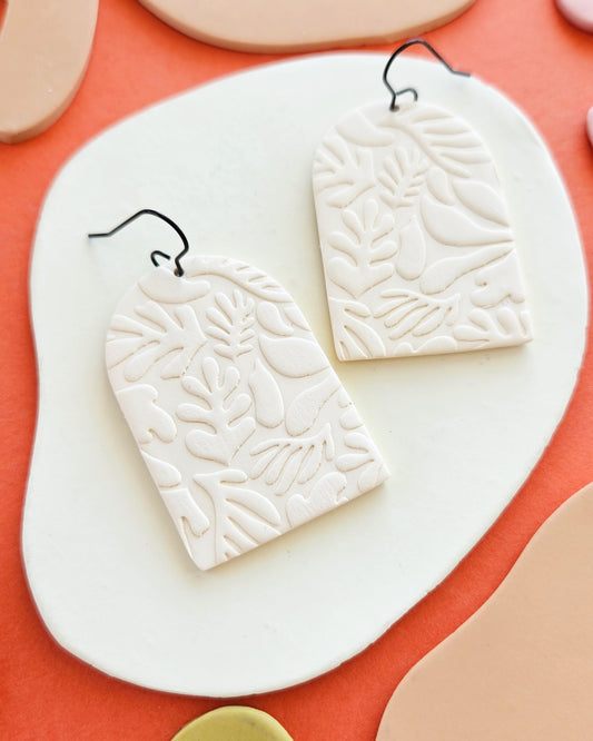Extra Large Matisse Print Arch Earrings