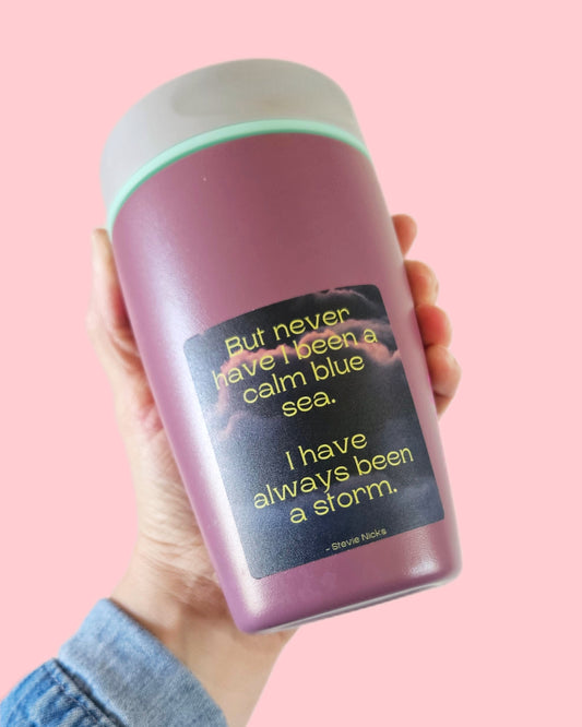 "Never Have I Been a Calm Blue Sea" Stevie Nicks Quote Sticker