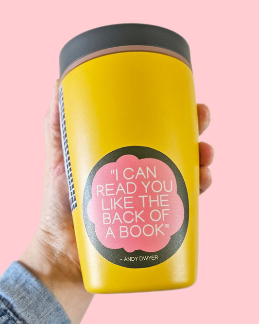 "I Can Read You Like the Back of a Book" Andy Dwyer Quote Sticker