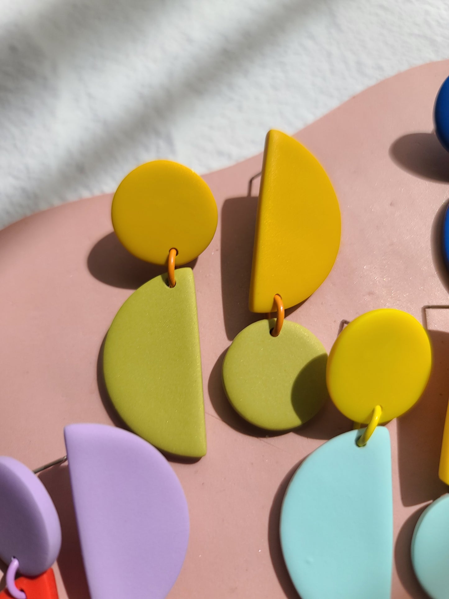 The Selenelion Color Block Statement Earrings