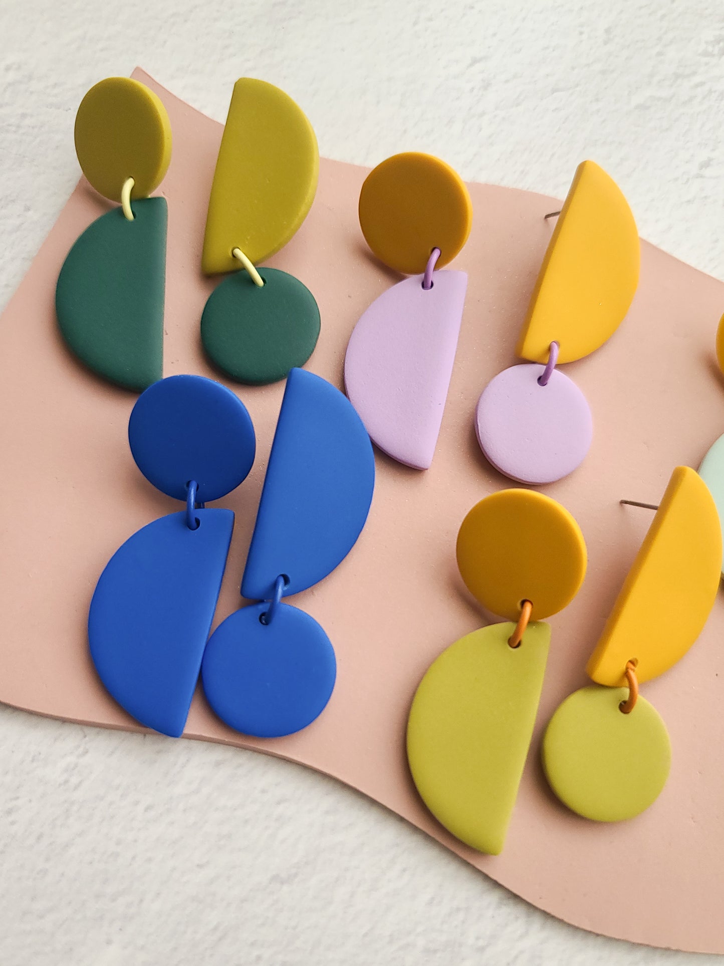 The Selenelion Color Block Statement Earrings