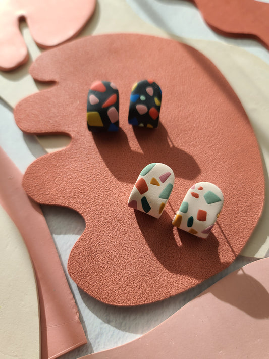 PRE ORDER Terrazzo Huggie Hoops