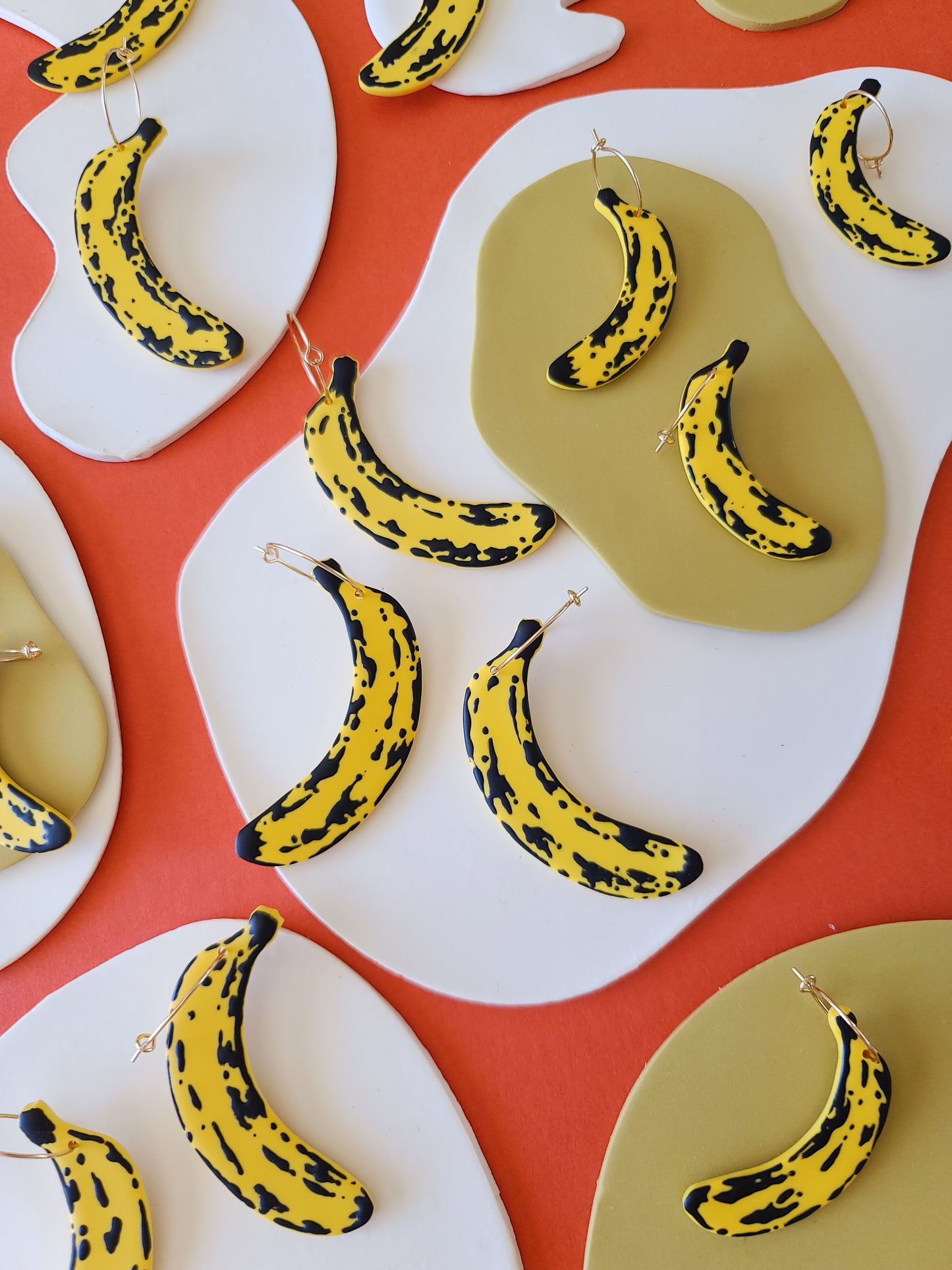 PRE ORDER Banana Pop Art Earrings