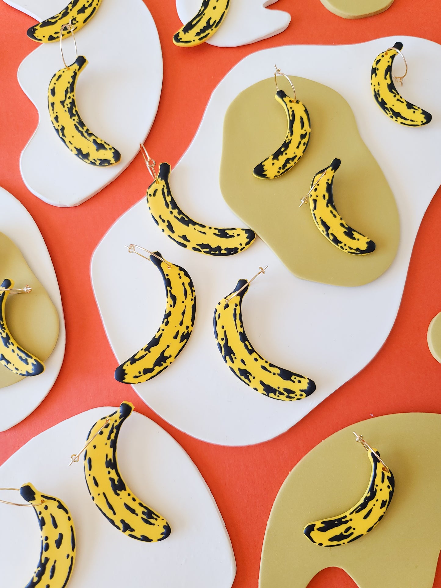 PRE ORDER Banana Pop Art Earrings