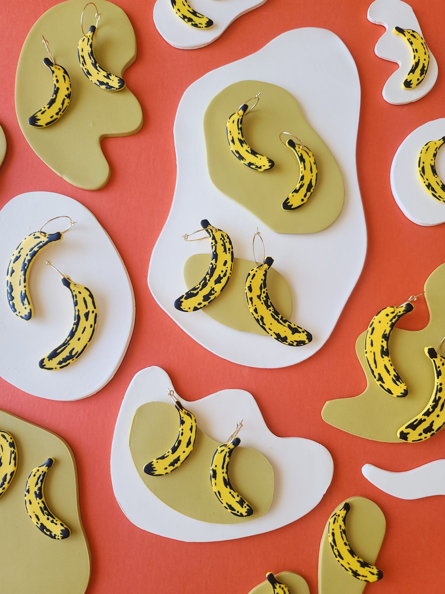 PRE ORDER Banana Pop Art Earrings