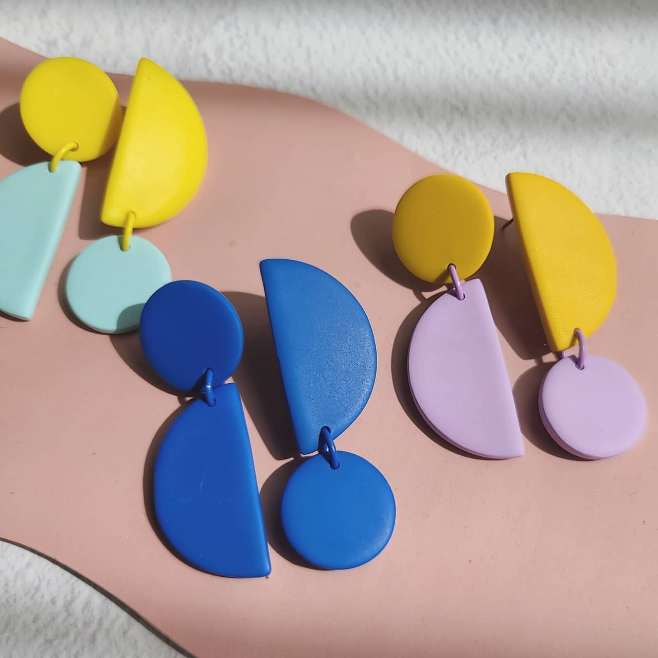 The Selenelion Color Block Statement Earrings