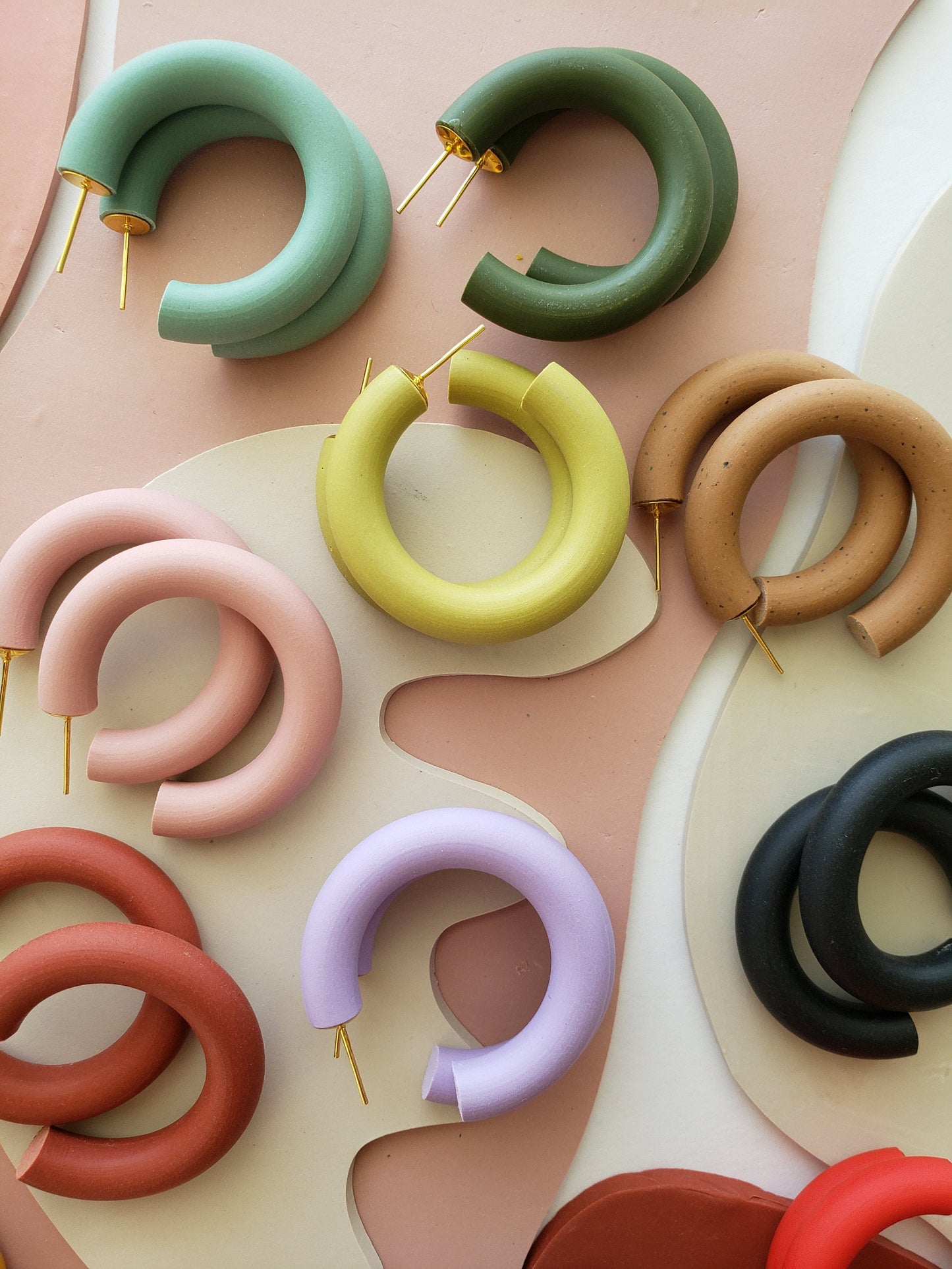 Polymer Clay Hoop Earrings Class – Assembly: gather + create